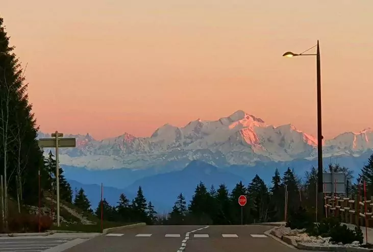 Coucher du soleil depuis le Col de la Faucille