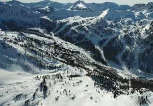 Le col de la Lombarde en hiver